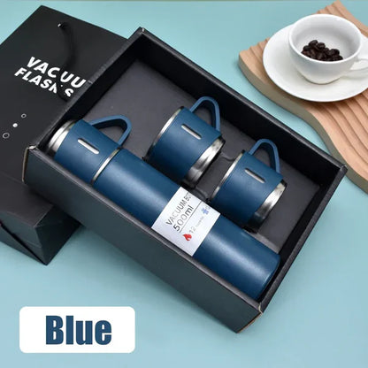 Stainless Steel Vacuum Flask Set Vacuum Insulated Bottle Gift Set - Free Delivery