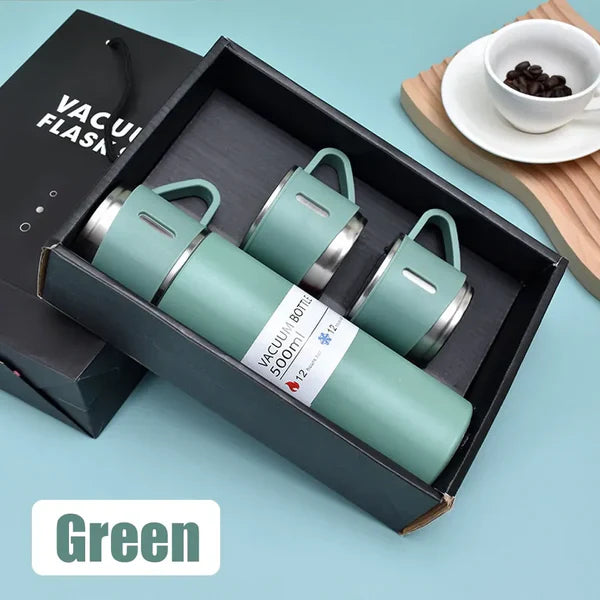 Stainless Steel Vacuum Flask Set Vacuum Insulated Bottle Gift Set - Free Delivery