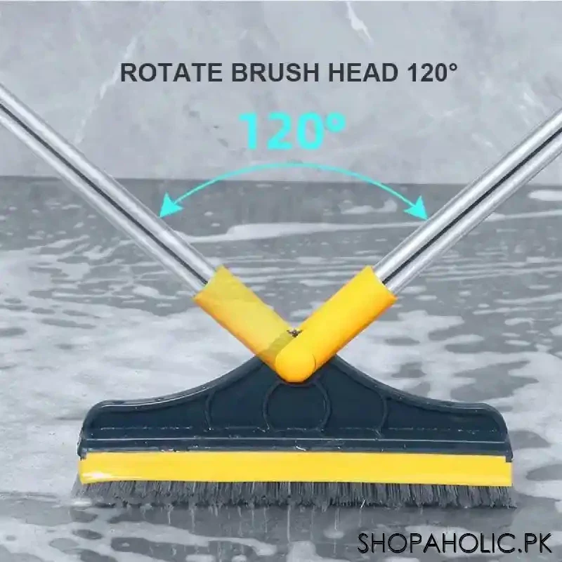 2 in 1 Cleaning Brush Floor Scrub Broom Wiper Scraper Accessories PakistansBest 