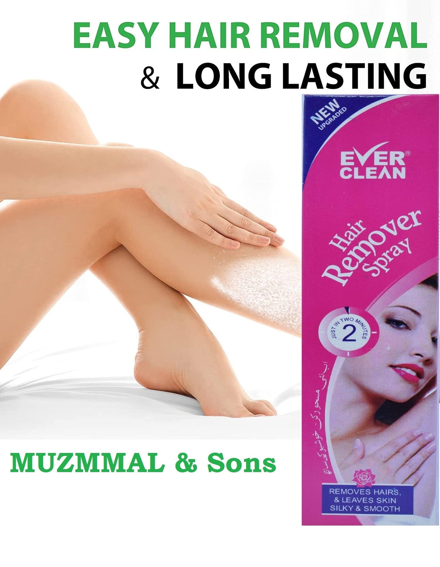 Hair Removal Spray For Men and Women | Painless & Smooth Skin Formula