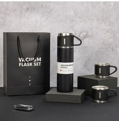 Stainless Steel Vacuum Flask Set Vacuum Insulated Bottle Gift Set - Free Delivery