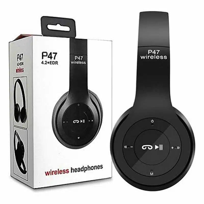 Wireless Headphones, P47 Bluetooth Foldable Headset with Microphone