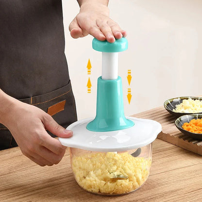 Multifunction Hand Push Vegetables & Meat Chopper 1.5 Litre