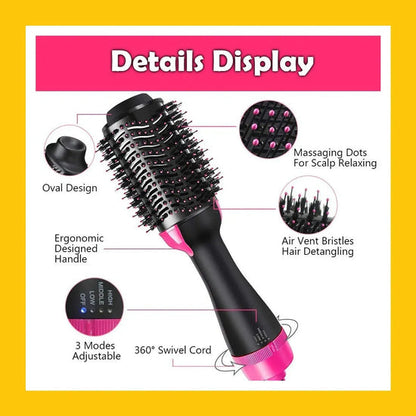 4-in-1 Hot Air Hair Dryer | Styler, Volumizer, Curler & Straightener