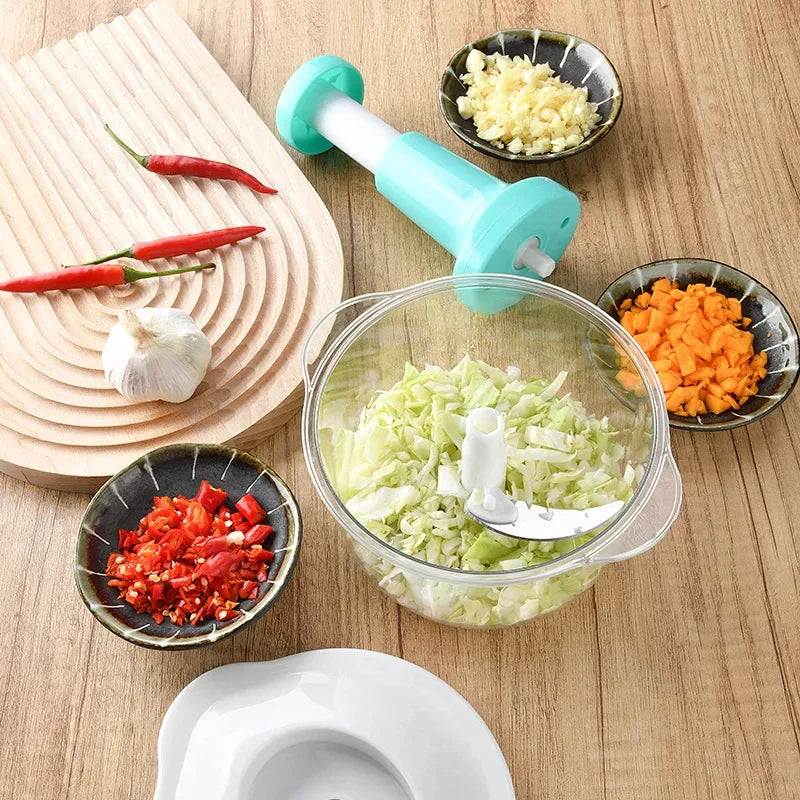 Multifunction Hand Push Vegetables & Meat Chopper 1.5 Litre