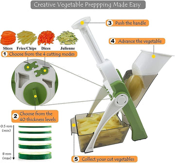 5-in-1 Multifunctional Vegetable Cutter and Slicer - Free Delivery