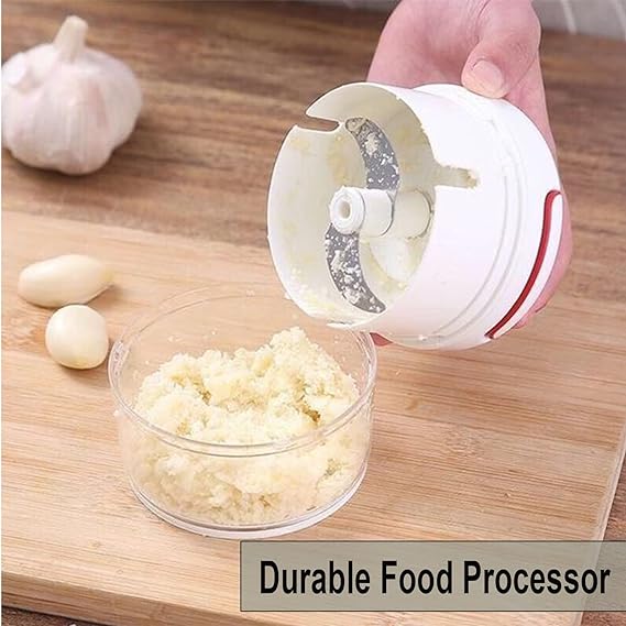 Mini Hand-Power Food Chopper - Chop Meat, Vegetables, Nuts and Garlic