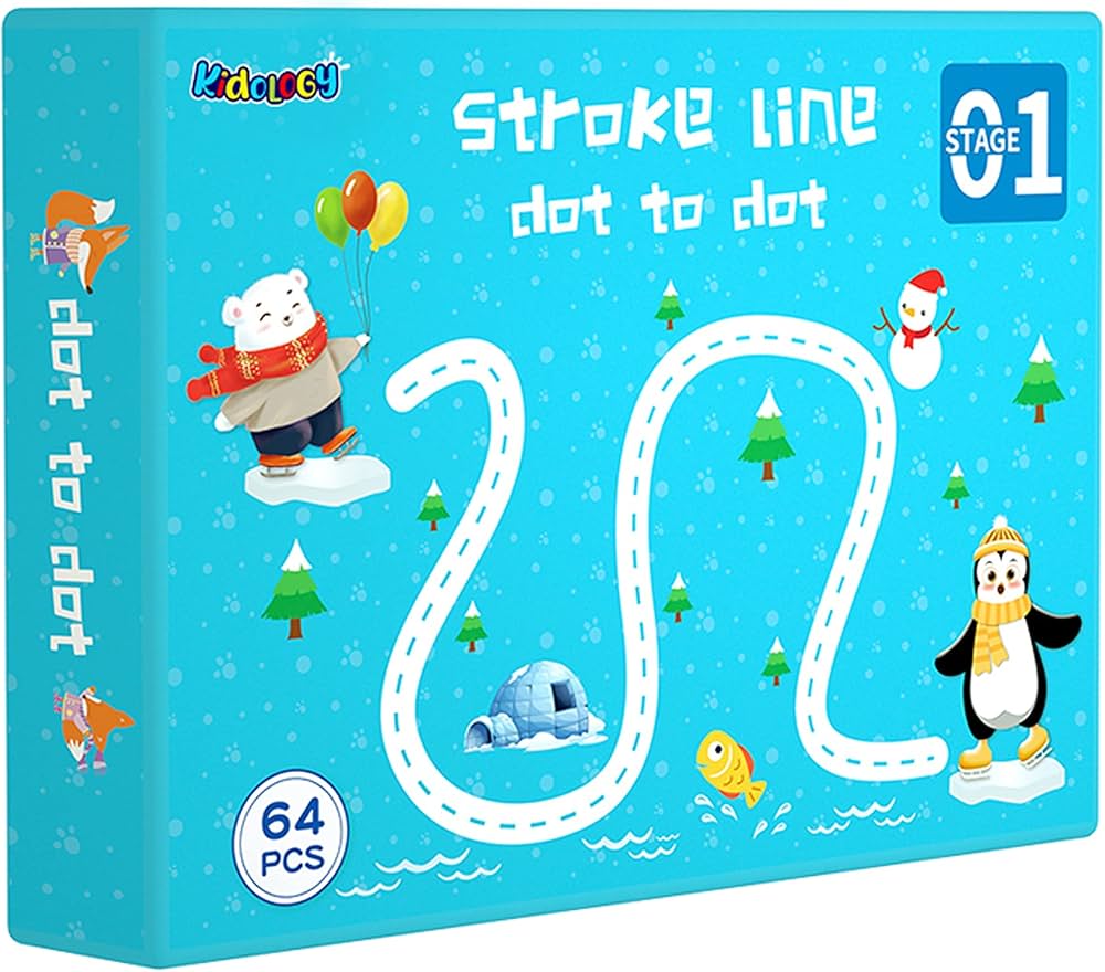 Stroke Line Dot to Dot Work Book With Pens & Eraser Educational Toy PakistansBest 