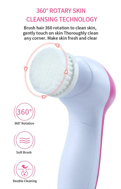 7-in-1 Facial Massager & Cleanser | Blackhead Remover & Deep Skin Cleansing Tool