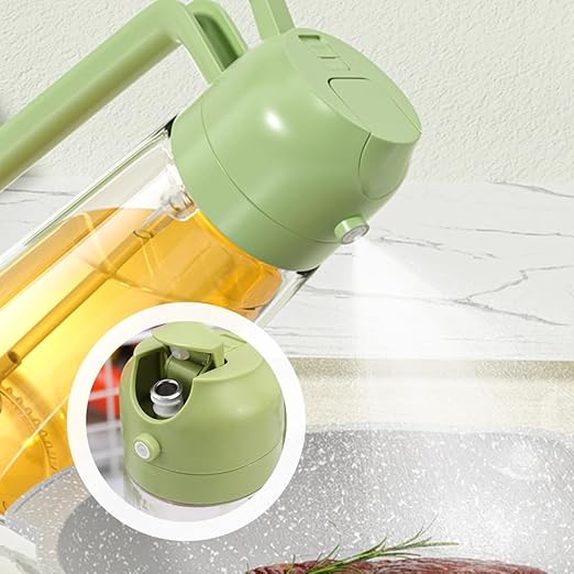 2 In 1 Glass Oil Sprayer And Dispenser, Sprayable And Pourable Oil Bottle 500 Ml