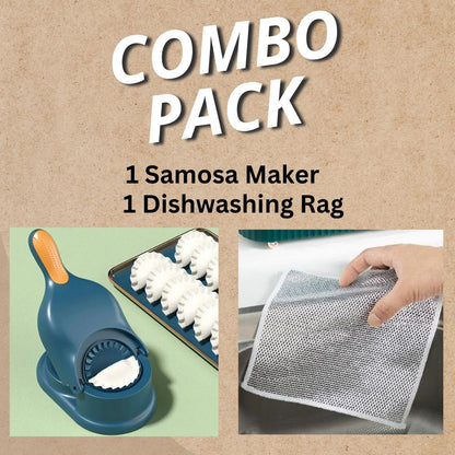 2 in 1 Multifunctional Samosa & Dumpling Maker Tool & Dish Washing Rugs (Free Home Delivery)