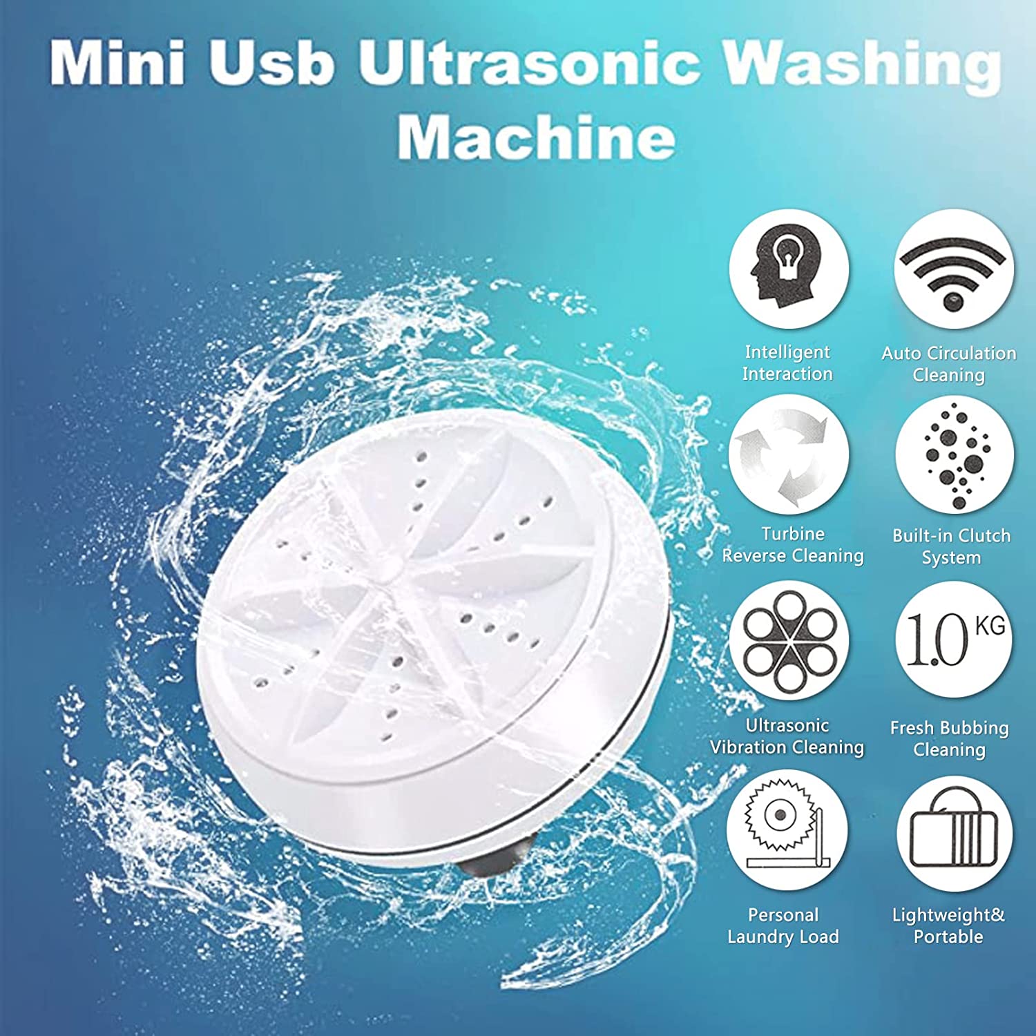 PORTABLE USB ULTRASONIC TURBINE LAUNDRY WASHING MACHINE Gadgets PakistansBest 