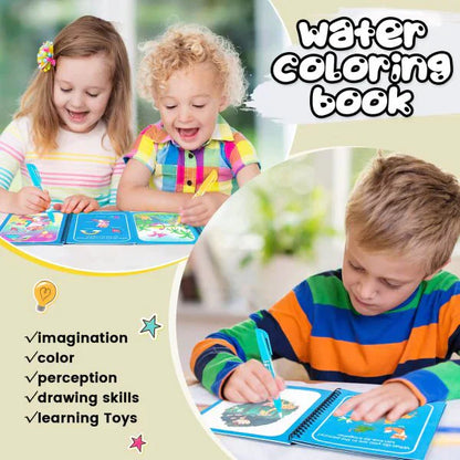 Reusable Magic WATER Book + Doodle pen. Use Unlimited - Free Delivery