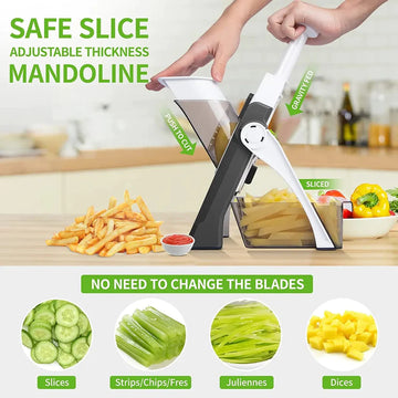 5-in-1 Multifunctional Vegetable Cutter and Slicer - Free Delivery